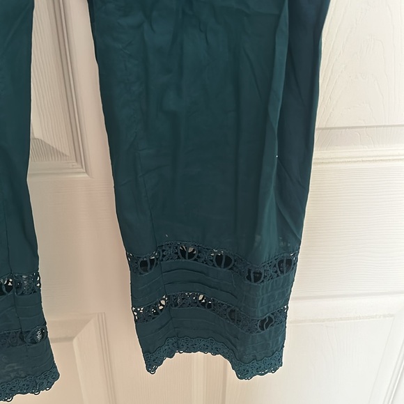 Agha Hassan 3 piece Pakistani suit -deep teal - Picture 7 of 9